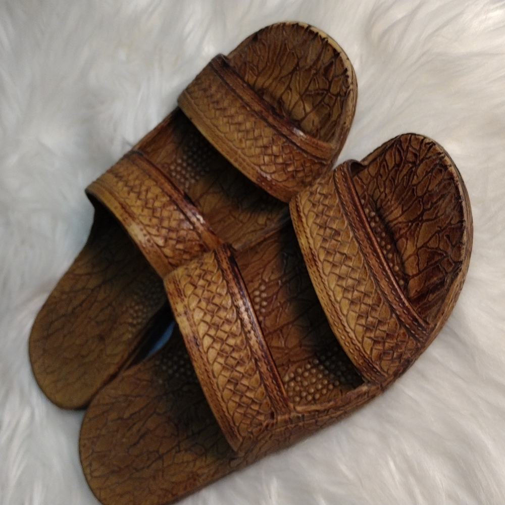 Hurache slip-on sandals unisex tan sz 8